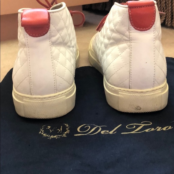 Del Toro White Quilted Sneakers (men’s) - Picture 3 of 5